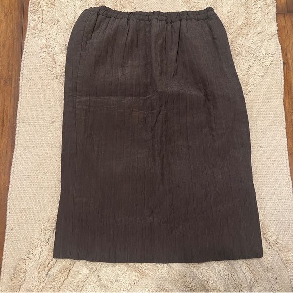 RARE Kiss of the Wolf Hand-painted Quilted Skirt M Charcoal